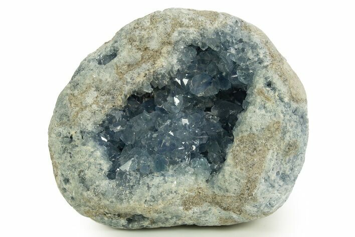 Crystal Filled Celestine (Celestite) Geode - Madagascar #344653